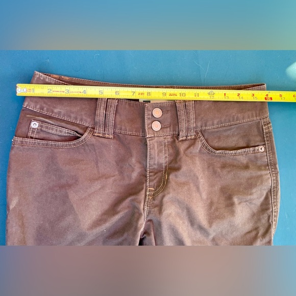 Women's GAP Stretch 5 Pocket Chocolate Color Capris Size 4 - Picture 6 of 11